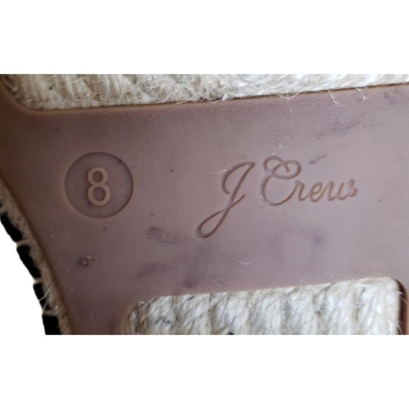 J. CREW Twisted Knot Black Canvas Espadrille Sandals Size 8 - Picture 11 of 12